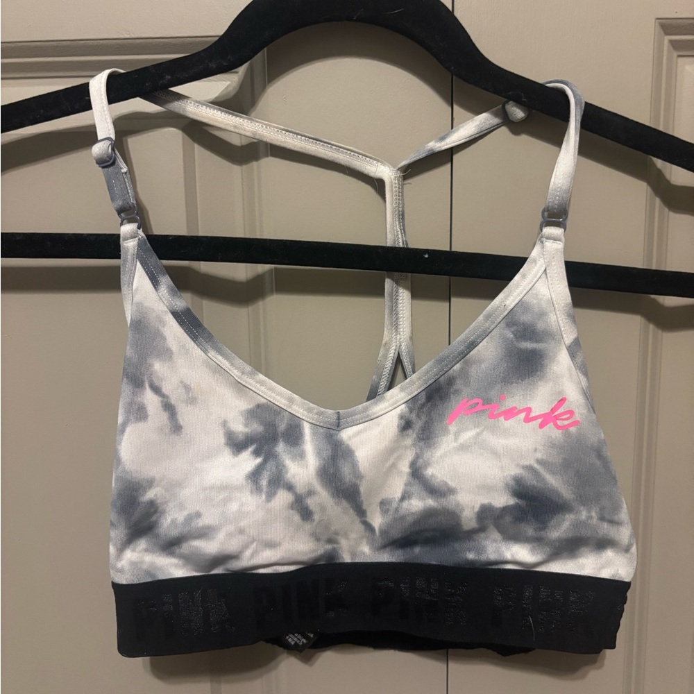 PINK Victoria's Secret Gray Tie-Dye Bralette